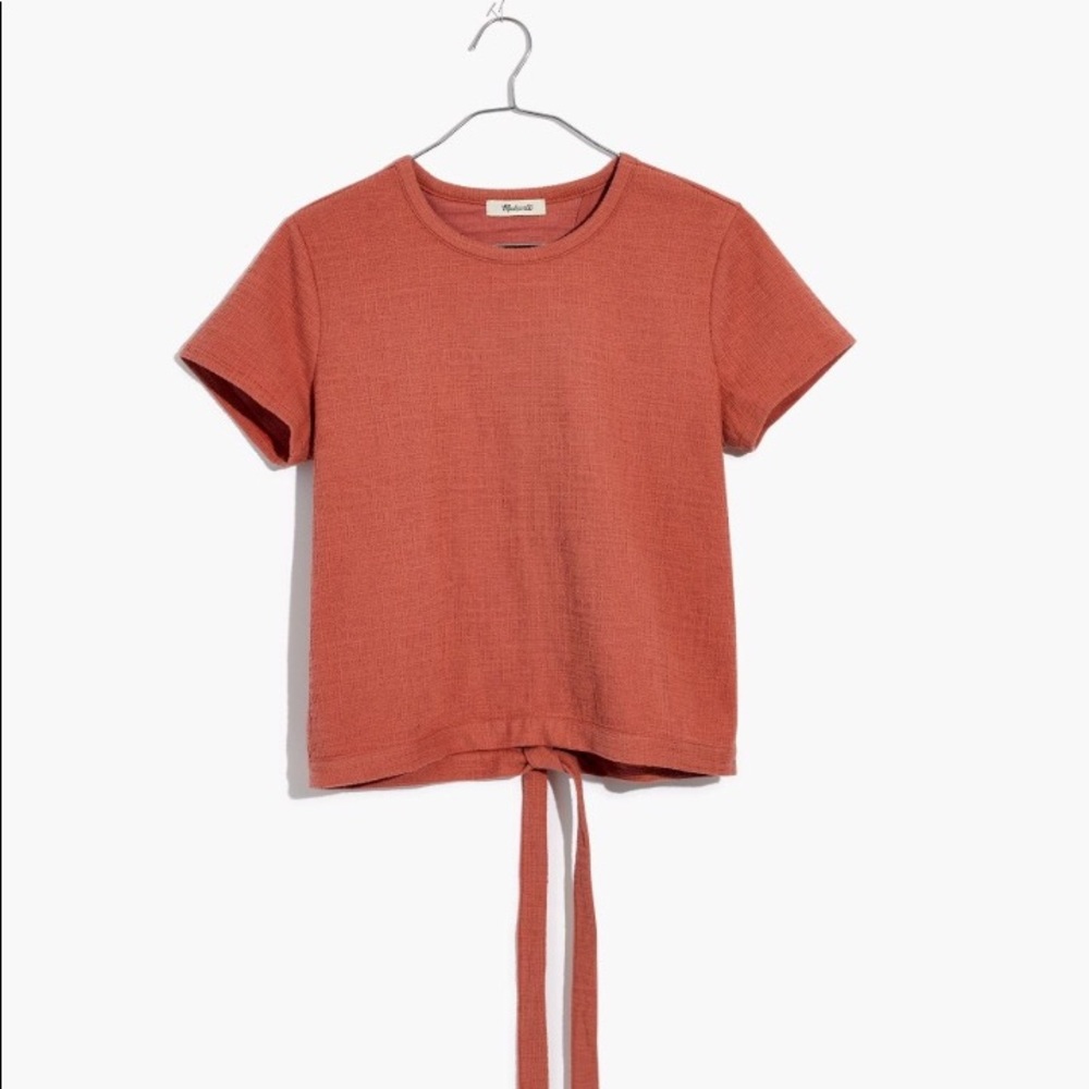 EUC Madewell Verse Tie-Back top in coral